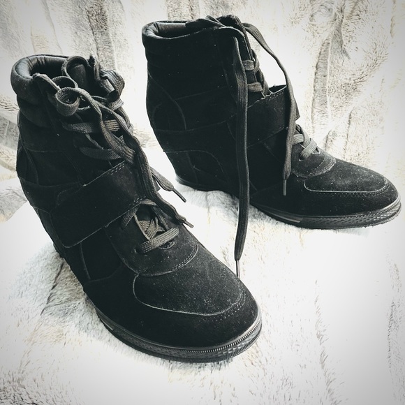Bucco Nichole Lee Wedge Sneaker In Black Size 8.5 - Picture 6 of 6